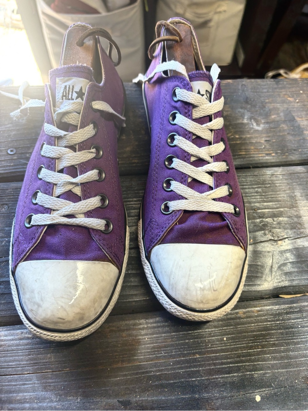 Purple Converse sneakers #converse #purple women 9